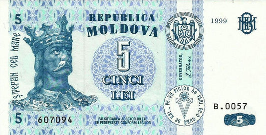 Moldavia - 5 Lei 1999 (# 9c)