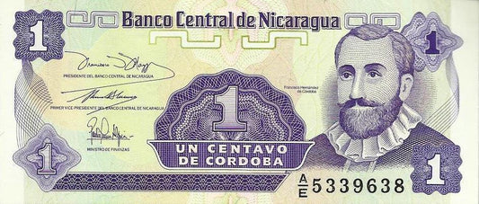 Nicaragua - 1 Centavo Cordoba 1991 (# 167)