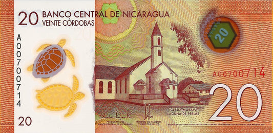 Nicaragua - 20 Cordobas 2015 (# 210)