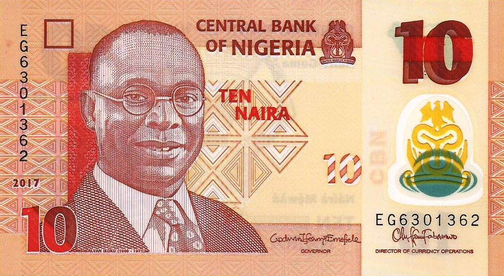 Nigeria - 10 Naira 2017 (# 39h)