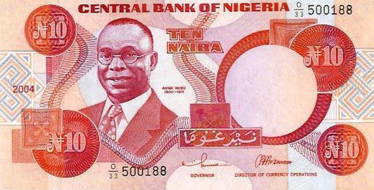 Nigeria - 10 Naira 2004 (# 25)