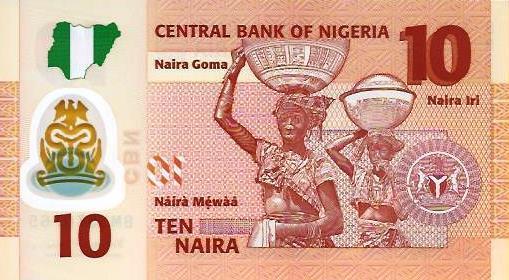 Nigeria - 10 Naira 2013 (# 39d)