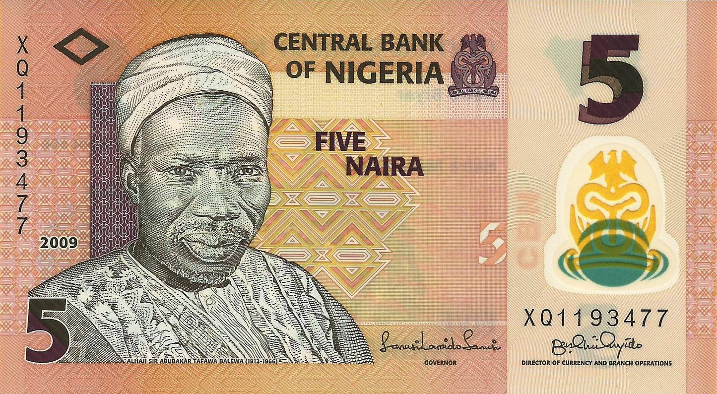 Nigeria - 5 Naira 2009 (# 38b)