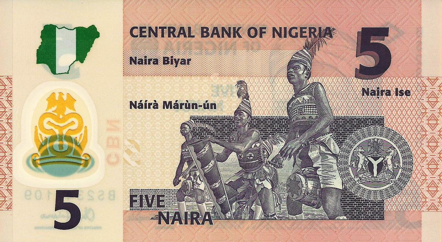 Nigeria - 5 Naira 2014 (# 38e)