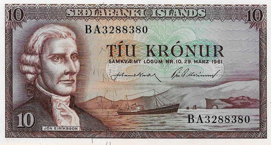 Islandia - 10 Kronur 1961 (# 42)