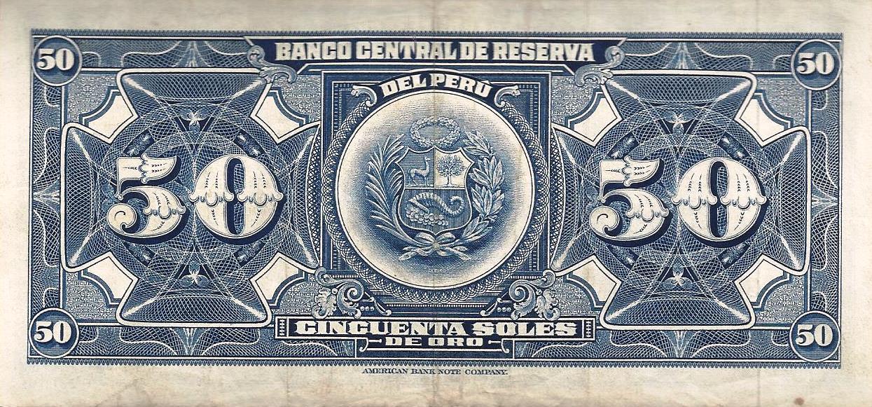Peru - 50 Soles Ouro 1965 (# 89)
