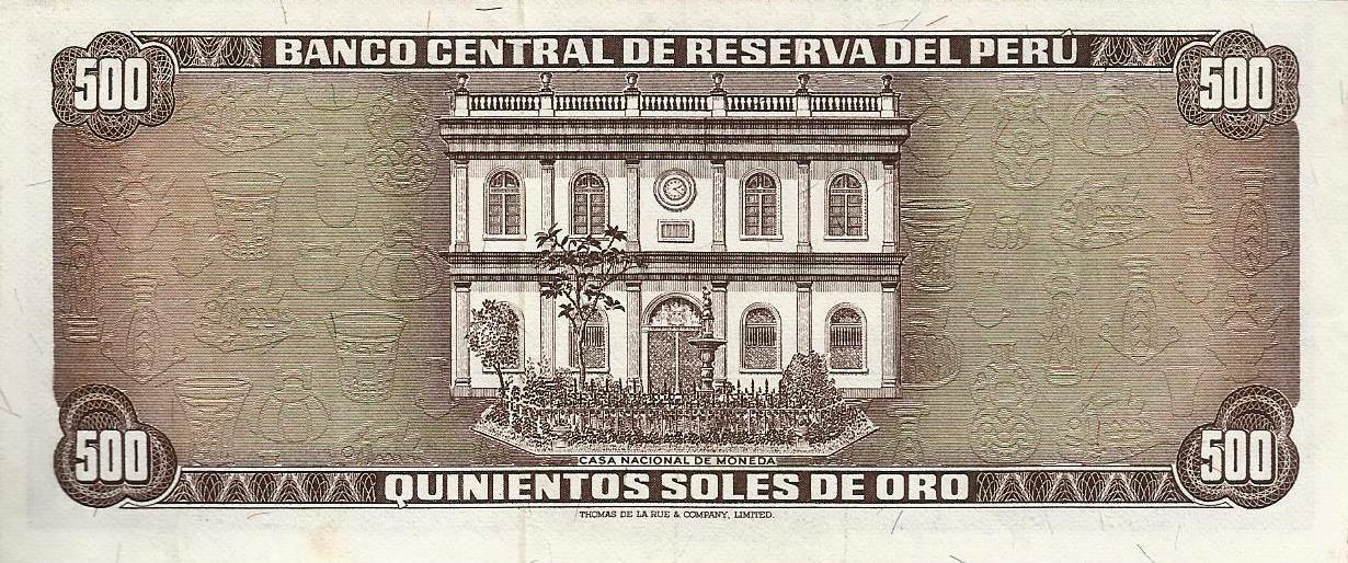 Peru - 500 Soles Ouro 1975 (# 110)