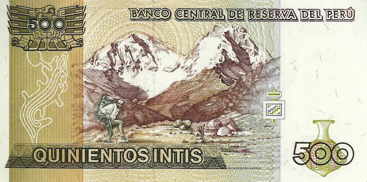 Peru - 500 Ìntis 1987 (# 134b)