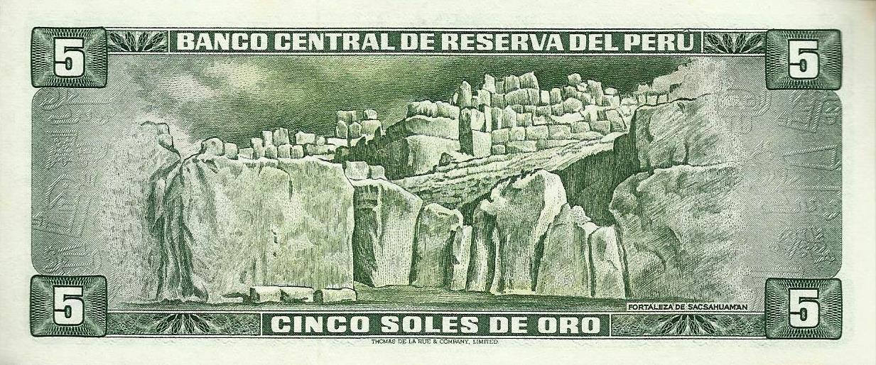 Peru - 5 Soles Ouro 1973 (# 99c)