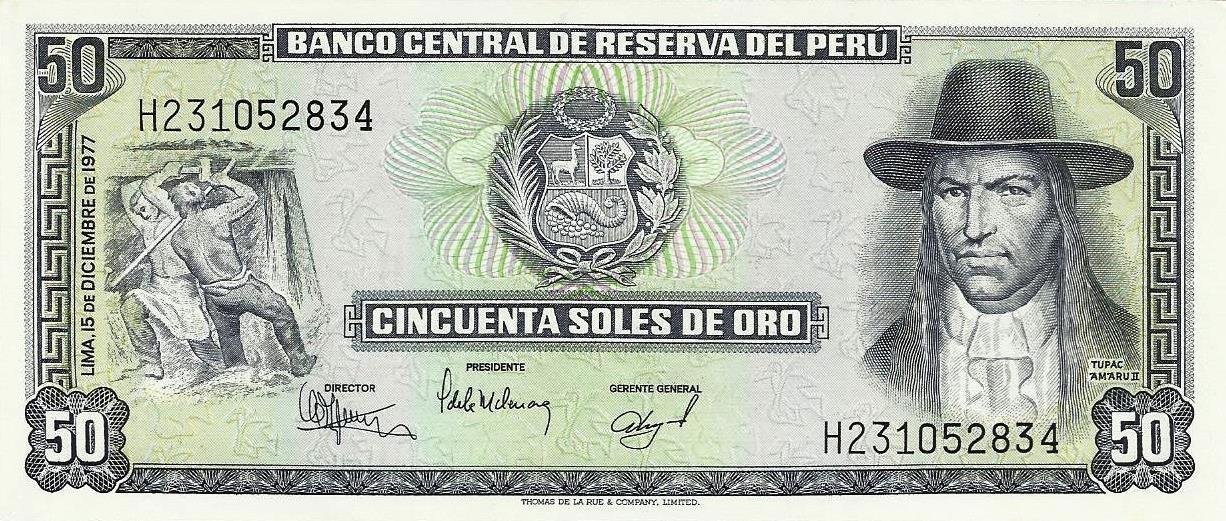 Peru - 50 Soles Ouro 1977 (# 113)
