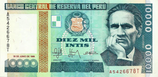 Peru - 10000 Ìntis 1988 (# 140)