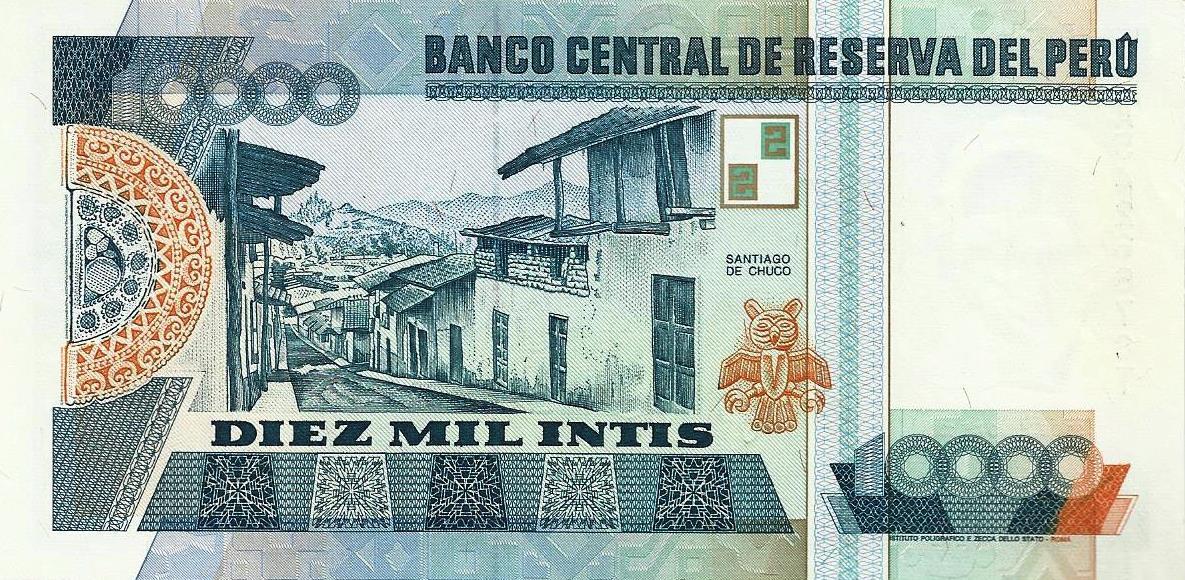 Peru - 10000 Ìntis 1988 (# 140)