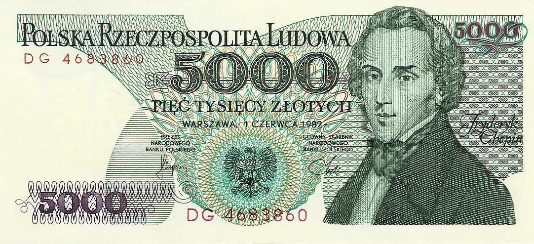 Polónia - 5000 Zlotych 1982 (# 150a)