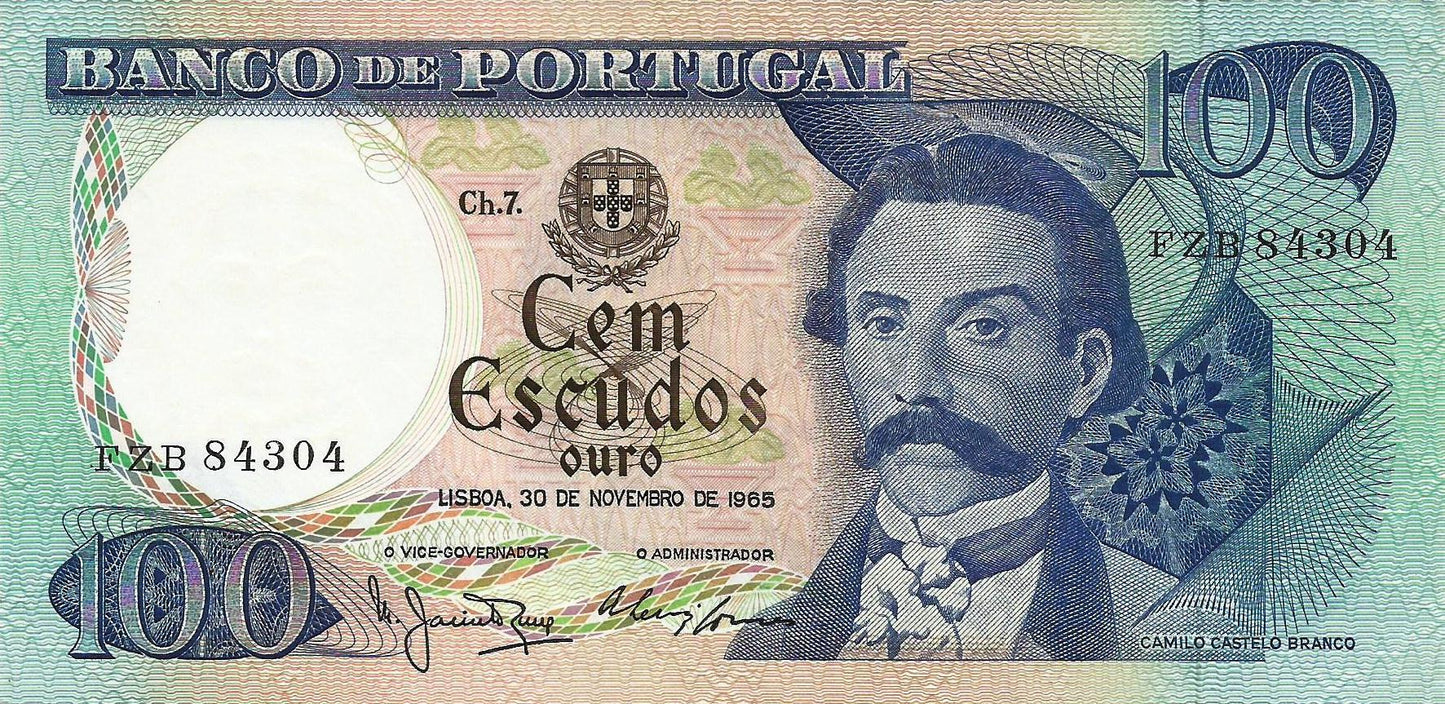 Portugal - 100$00 1965 (# 169a)