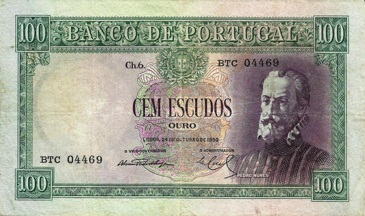 Portugal  - 100$00 1950 (# 159)
