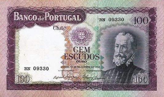 Portugal - 100$00 1961 (# 165)