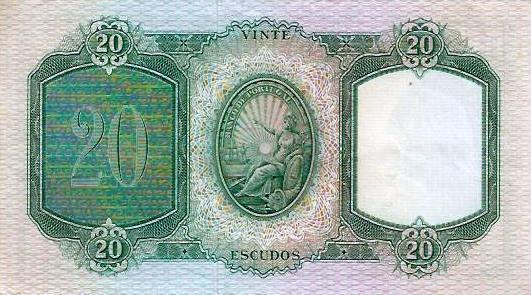 Portugal - 20$00 1954 (# 153a)