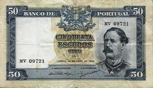 Portugal - 50$00 1953 (# 160)