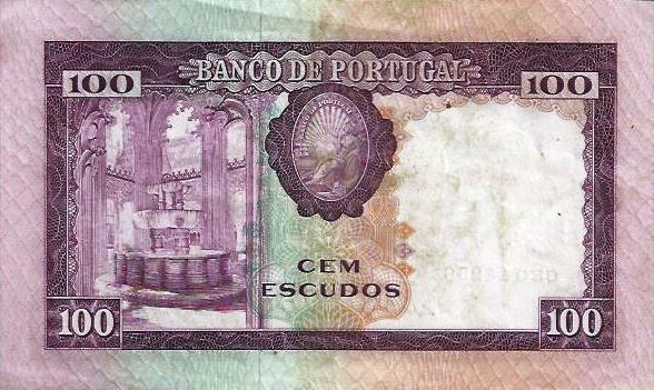 Portugal - 100$00 1961 (# 165)