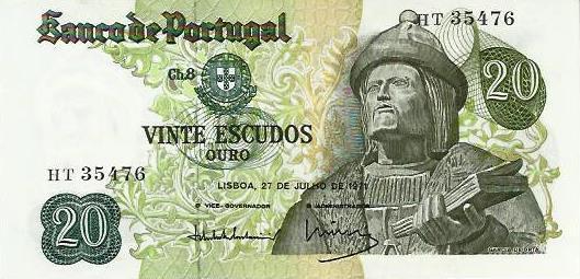 Portugal - 20$00 1971 (# 173)