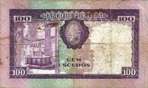 Portugal - 100$00 1961 (# 165)