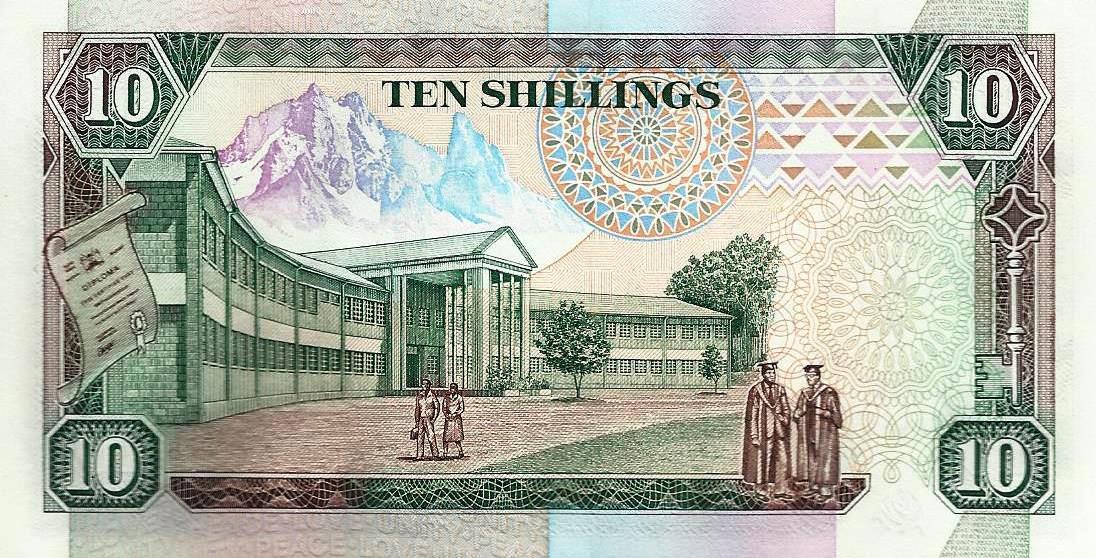 Quénia - 10 Shillings 1990 (# 24b)