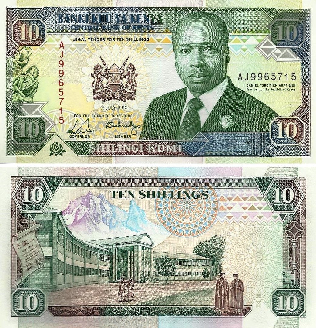 Quénia - 10 Shillings 1990 (# 24b)