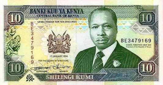 Quenia - 10 Shillings 1994 (# 24f)