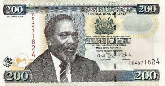 Quenia - 200 Shillings 2009 (# 49d)