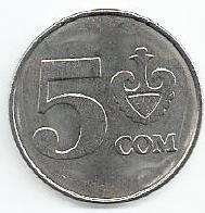 Quirguistão - 5 Com 2008 (Km# 16)