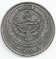 Quirguistão - 5 Com 2008 (Km# 16)