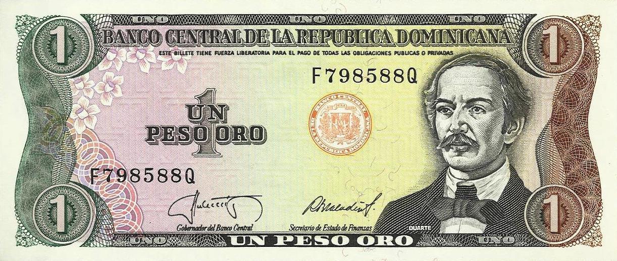 Rep. Dominicana - 1 Peso 1987 (# 126b)