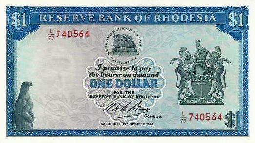 Rodésia - 1 Dolar 1974 (# 30i)