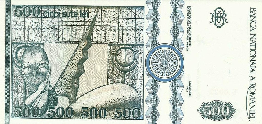 Roménia - 500 Lei 1992 (# 101b)