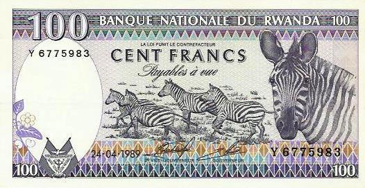 Ruanda - 100 Francos 1989 (# 19)