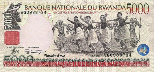 Ruanda - 5000 Francos 1998 (# 28a)