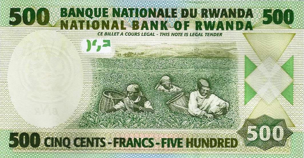 Ruanda - 500 Francos 2008 (# 34)
