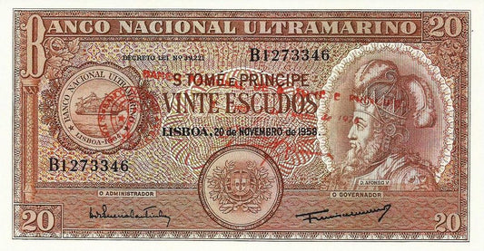 S.T. Principe - 20$00 1958 (76) (# 44)