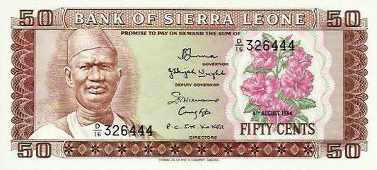 Serra Leoa - 50 Cents Leone 1984 (# 4a)