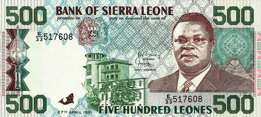 Serra Leoa - 500 Leones 1991 (# 19)