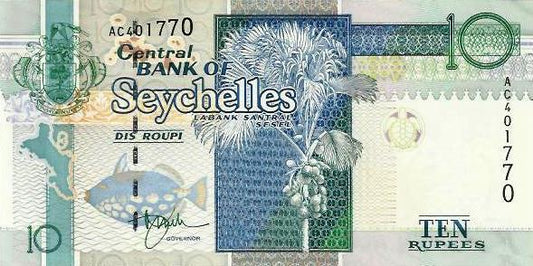 Seychelles - 10 Rupias 1998 (# 36)