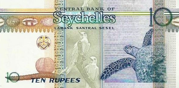 Seychelles - 10 Rupias 1998 (# 36)