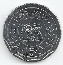 Sri Lanka - 10 Rupias 2017 (Km# 217) 150 Anos Chá do Ceilão