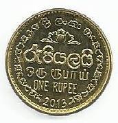 Sri Lanka - 1 Rupia 2013 (Km# 136.3)