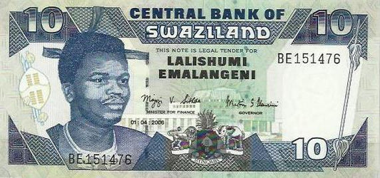 Suazilândia - 10 Emalangeni 2006 (# 29c)
