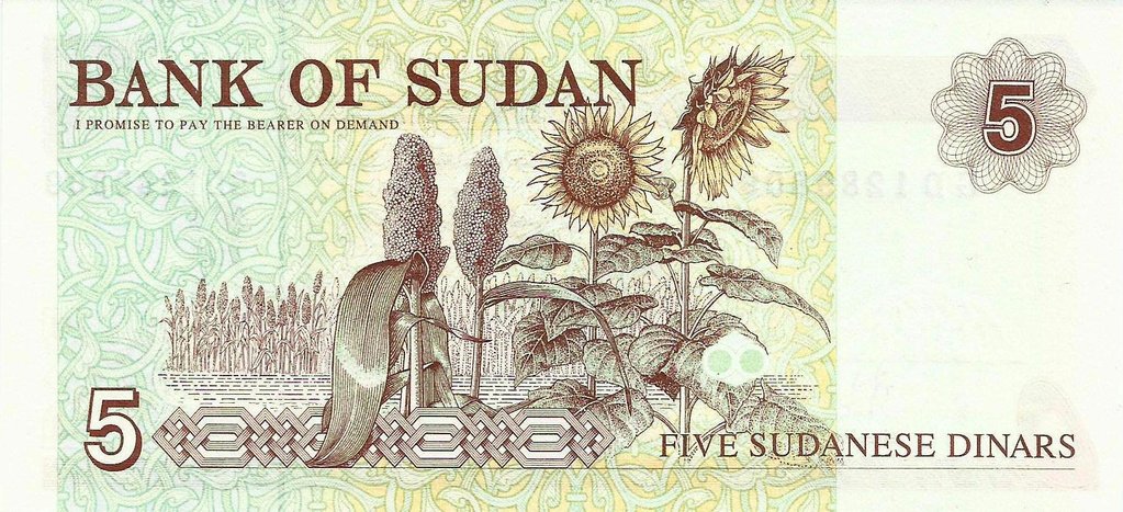 Sudão - 5 Dinares 1993 (# 51)
