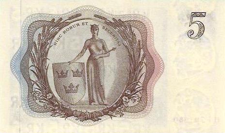 Suécia - 5 Kronor 1963 (# 50b)