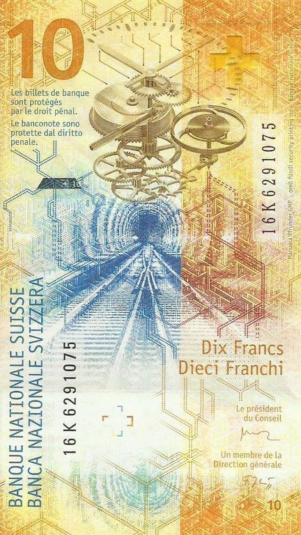 Suiça - 10 Francos 2016 (# 75a)