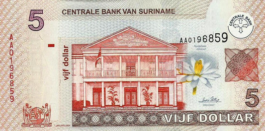 Suriname - 5 Dolares 2004 (# 157a)