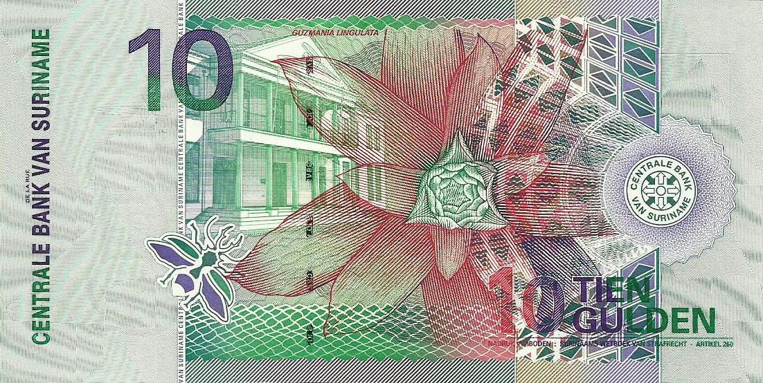 Suriname - 10 Gulden 2000 (# 57)